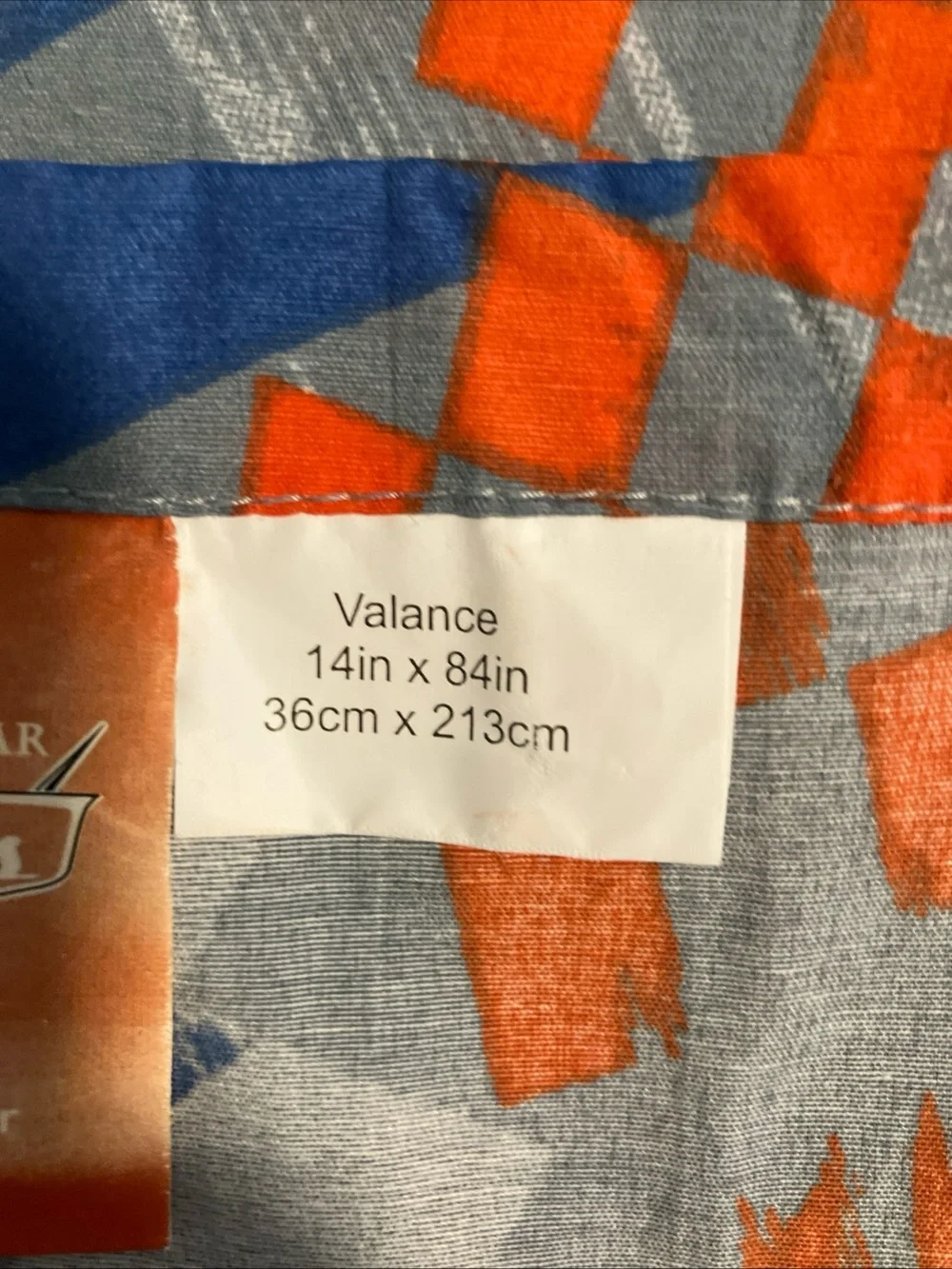 set of 2 cars valance curtains